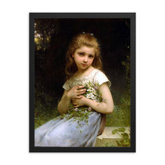 My Daisies by Jules-Cyrille Cavé framed print on a plain backdrop in size 18"x24".