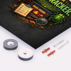 My patience has a bug tracker metal print mockup