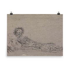 My Portrait in 1960 by James Ensor poster on a plain backdrop in size 8"x10".