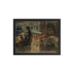 Mythological Scene by Alexander Rothaug framed print on a plain backdrop in size 12"x16".