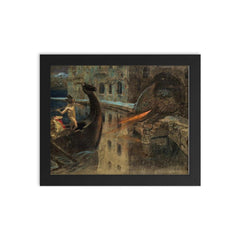 Mythological Scene by Alexander Rothaug framed print on a plain backdrop in size 8"x10".