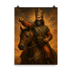 Nader Shah poster on a plain backdrop in size 8"x10".