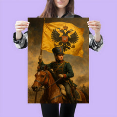 Nadezhda Durova cavalry officer disguised beneath imperial standard poster 3