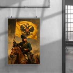 Nadezhda Durova cavalry officer disguised beneath imperial standard poster 4