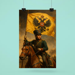 Nadezhda Durova cavalry officer disguised beneath imperial standard poster 6