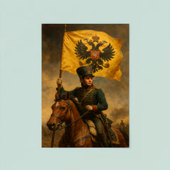 Nadezhda Durova cavalry officer disguised beneath imperial standard poster 8