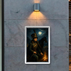 Nadezhda Durova cavalry officer in moonlit bivouac poster 2