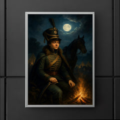 Nadezhda Durova cavalry officer in moonlit bivouac poster 5