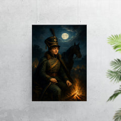 Nadezhda Durova cavalry officer in moonlit bivouac poster 7
