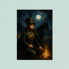 Nadezhda Durova cavalry officer in moonlit bivouac poster 8