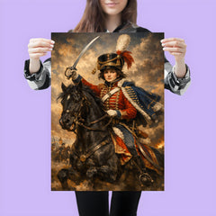 Nadezhda Durova cavalry portrait in Hussar uniform poster 3