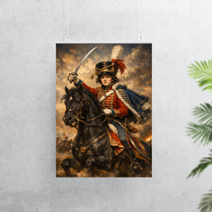 Nadezhda Durova cavalry portrait in Hussar uniform poster 7