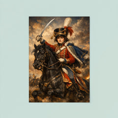 Nadezhda Durova cavalry portrait in Hussar uniform poster 8