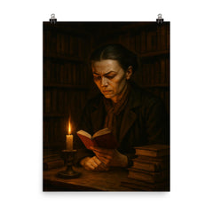 Nadezhda Krupskaya clandestine library scene poster on a plain backdrop in size 8"x10".