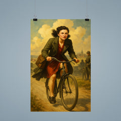 Nancy Wake cycling through occupied France poster 9