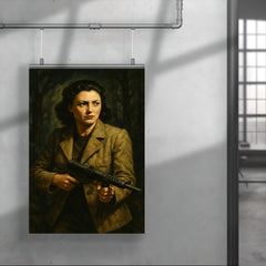 Nancy Wake in maquis shadows with Sten gun poster 4