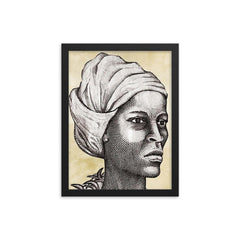 Nanny of the Maroons framed print on a plain backdrop in size 12"x16".