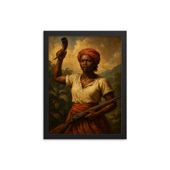 Nanny of the Maroons framed print on a plain backdrop in size 12"x16".