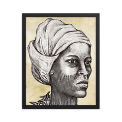 Nanny of the Maroons framed print on a plain backdrop in size 16"x20".