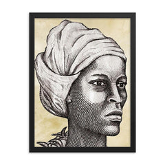 Nanny of the Maroons framed print on a plain backdrop in size 18"x24".