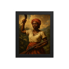 Nanny of the Maroons framed print on a plain backdrop in size 8"x10".
