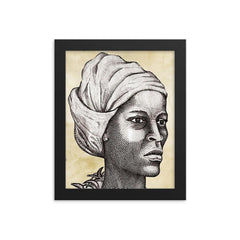 Nanny of the Maroons framed print on a plain backdrop in size 8"x10".