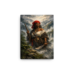 Nanny of the Maroons in Blue Mountains mist canvas print on a plain backdrop in size 12"x16".