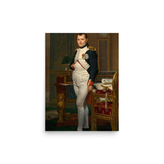 Napoleon Bonaparte poster on a plain backdrop in size 12"x16".