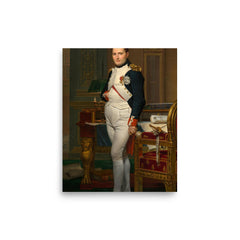 Napoleon Bonaparte poster on a plain backdrop in size 8"x10".