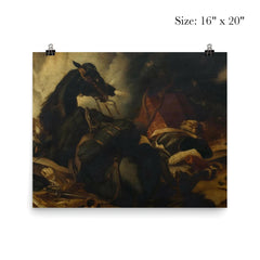 Napoleonic War Horse Battle Sir by Edwin Henry Landseer, 1870 poster 2
