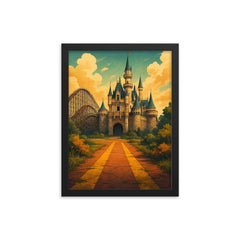 Nara Dreamland Japan framed print on a plain backdrop in size 12"x16".