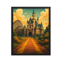 Nara Dreamland Japan framed print on a plain backdrop in size 16"x20".