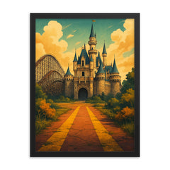 Nara Dreamland Japan framed print on a plain backdrop in size 18"x24".