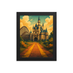 Nara Dreamland Japan framed print on a plain backdrop in size 8"x10".