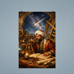 Nasir al Din al Tusi at observatory instruments poster 9