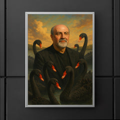 Nassim Nicholas Taleb among black swans poster 5