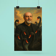 Nassim Nicholas Taleb among black swans poster 6