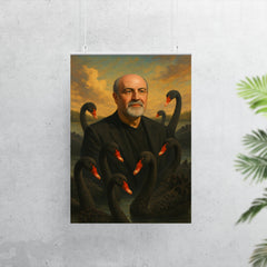Nassim Nicholas Taleb among black swans poster 7