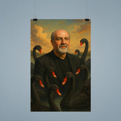 Nassim Nicholas Taleb among black swans poster 9