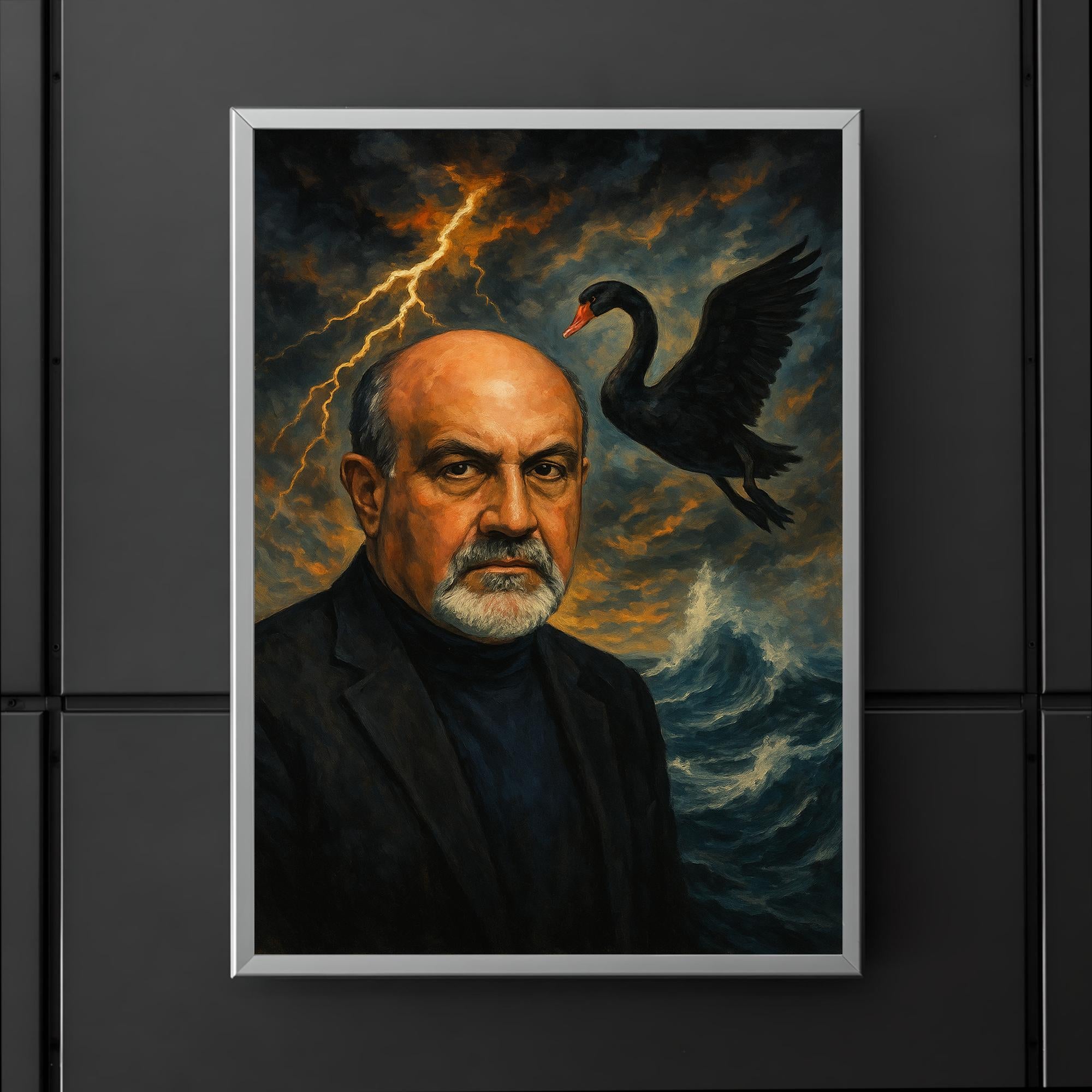 Nassim Nicholas Taleb Black Swan Storm Poster Print Wall Art – Noveltees