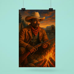 Nat Love at frontier campfire poster 6