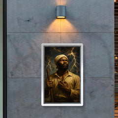 Nat Turner prophetic storm portrait poster 2