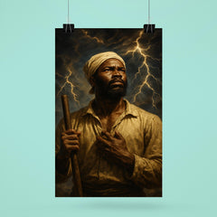 Nat Turner prophetic storm portrait poster 6