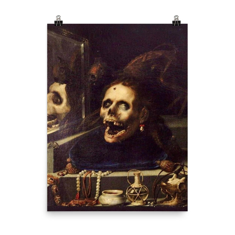 Natura Morta Macabra by Jacopo Ligozzi, 1604 poster on a plain backdrop in size 8