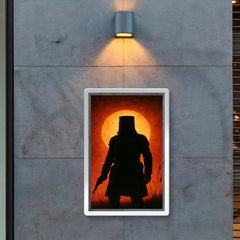 Ned Kelly in iron armor silhouette poster 2