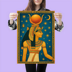 Nefertari in celestial tomb ceiling blue poster 3