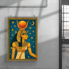 Nefertari in celestial tomb ceiling blue poster 4