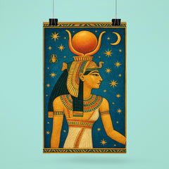 Nefertari in celestial tomb ceiling blue poster 6