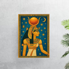 Nefertari in celestial tomb ceiling blue poster 7