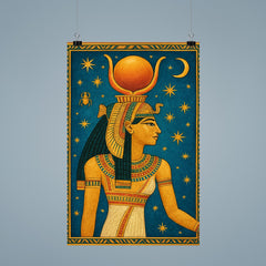 Nefertari in celestial tomb ceiling blue poster 9